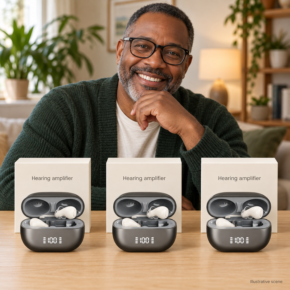EasyHear Product 2 — person product presentation