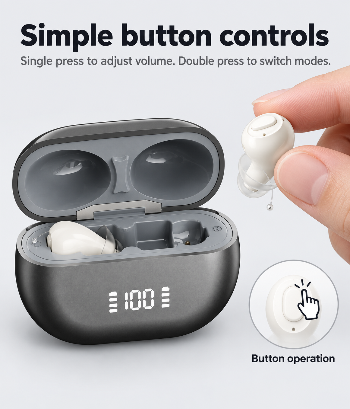 EasyHear Product 2 — button operation